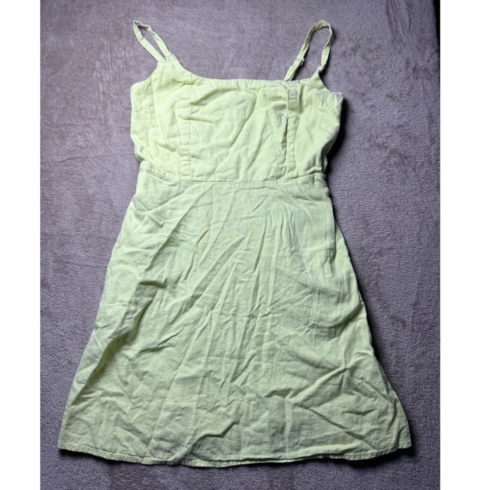Old Navy Womens Linen Blend Smocked Back Mini Dress Pastel Small Fairycore